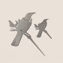 The Tūī Mum & Mini Set by Metalbird New Zealand features two metallic bird silhouettes perched on branches—stylish feather details make this sculpture a charming garden addition and an ideal Mother's Day gift.