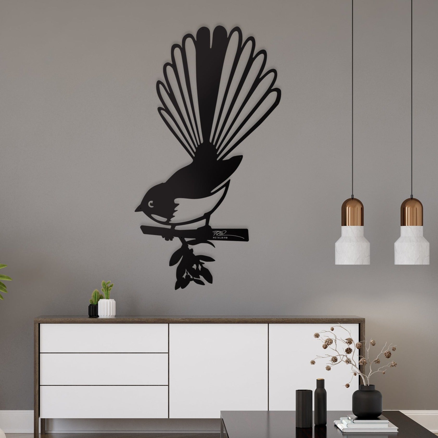 Pīwakawaka Big Bird Wall Sculpture