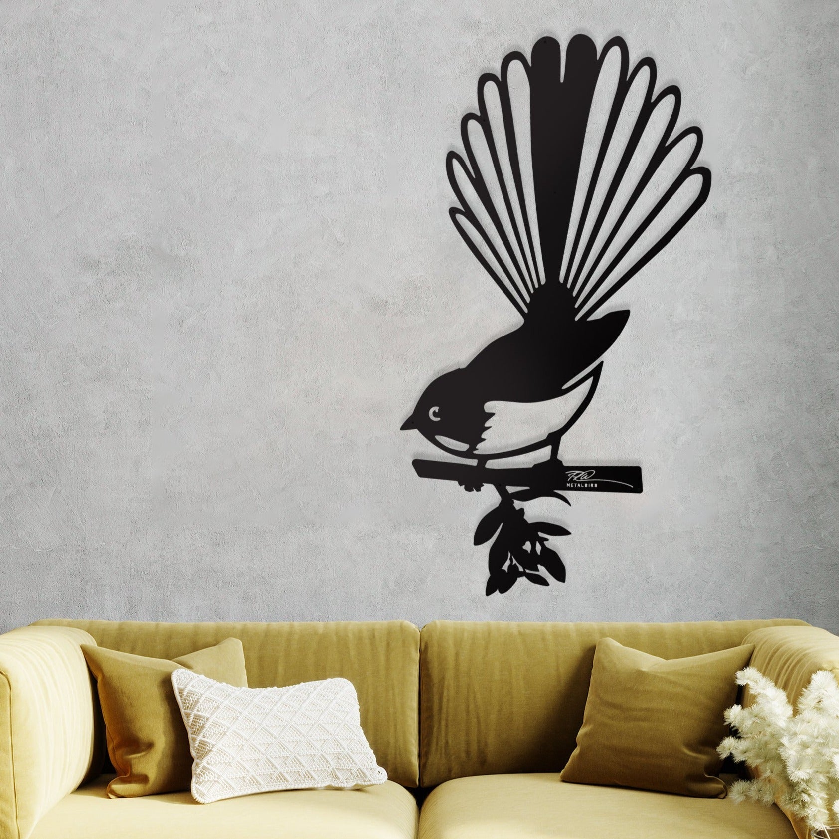 Pīwakawaka Big Bird Wall Sculpture